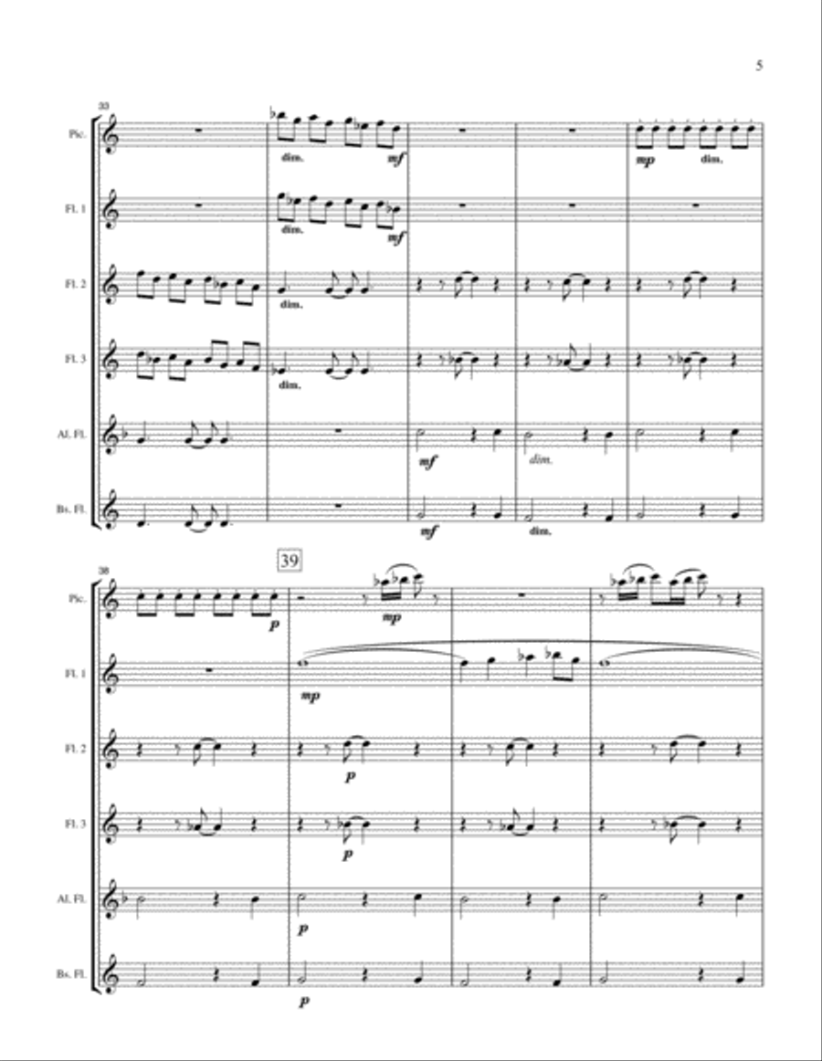 Olympic Prelude for Flute Choir Flute Choir scores gallery preview page 5