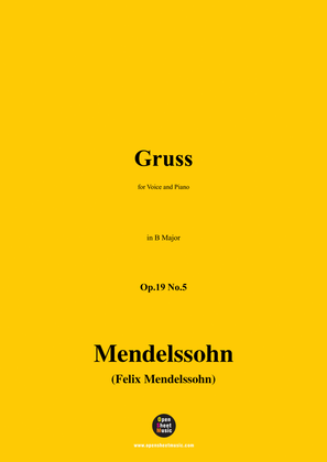 F. Mendelssohn-Gruss,Op.19 No.5,in B Major