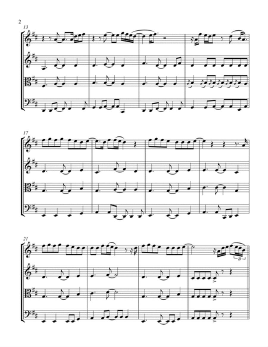 Thinking Out Loud String Quartet scores gallery preview page 2