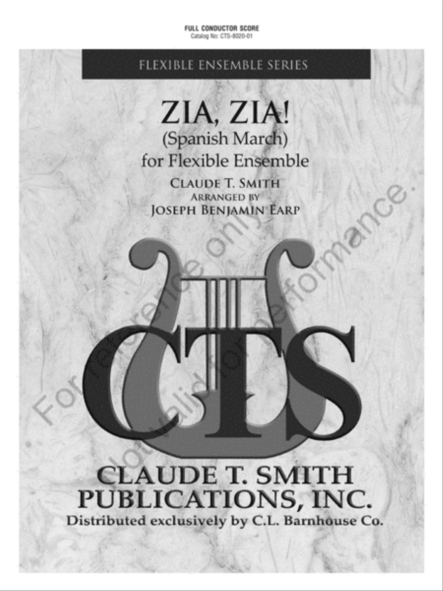 Zia, Zia! Zia, Zia! Concert Band scores gallery preview page 2