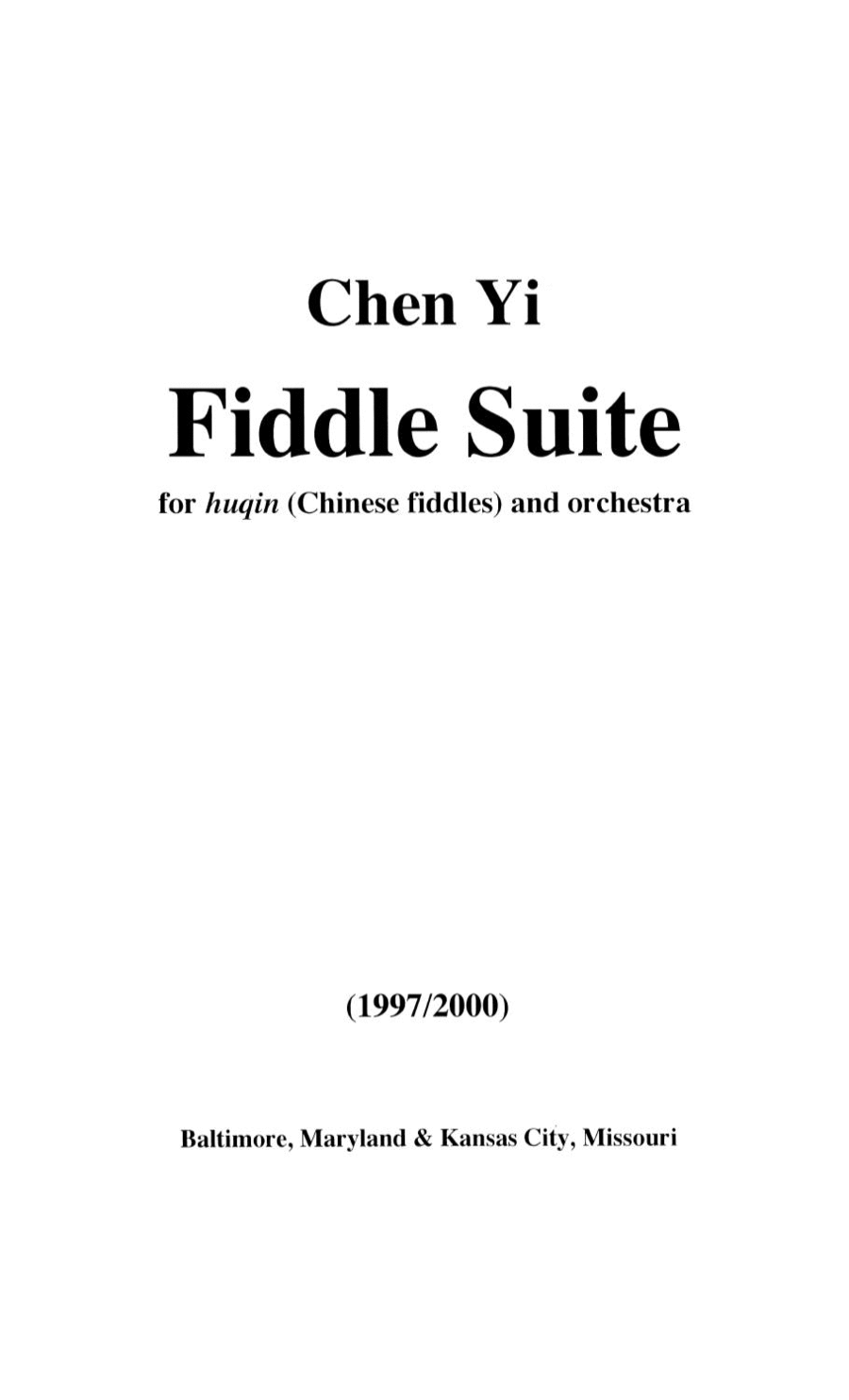 Fiddle Suite Chamber Music scores gallery preview page 1