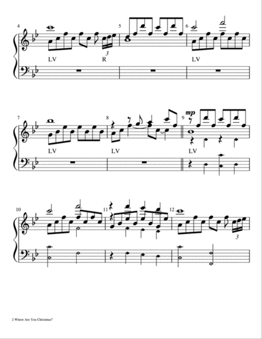Where Are You Christmas? Handbell Choir scores gallery preview page 2