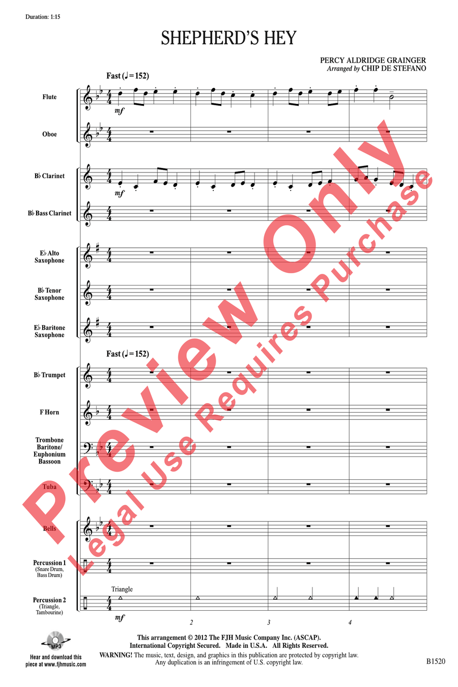 Shepherd's Hey Concert Band scores gallery preview page 3