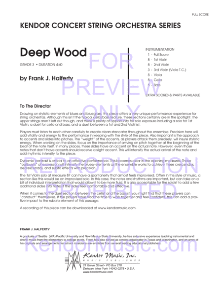 Deep Wood (Full Score)
