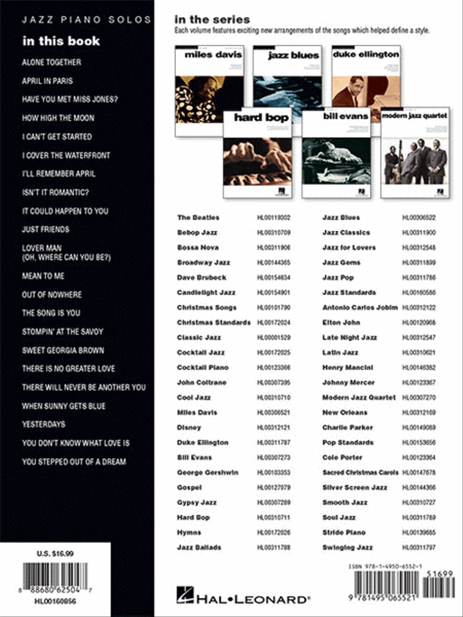 Jazz Standards Jazz Standards Piano Solo scores gallery preview page 6