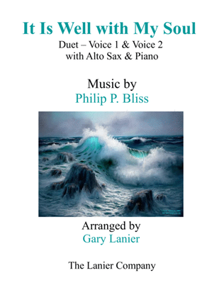 Book cover for IT IS WELL WITH MY SOUL (Duet - Treble Voice 1 & 2 with Alto Sax & Piano)