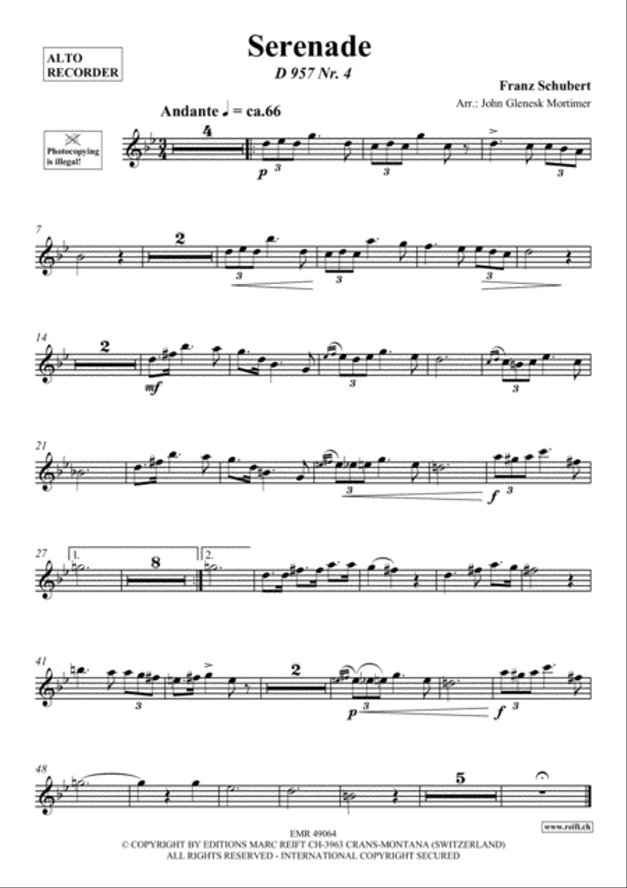 Serenade Alto Recorder scores gallery preview page 2