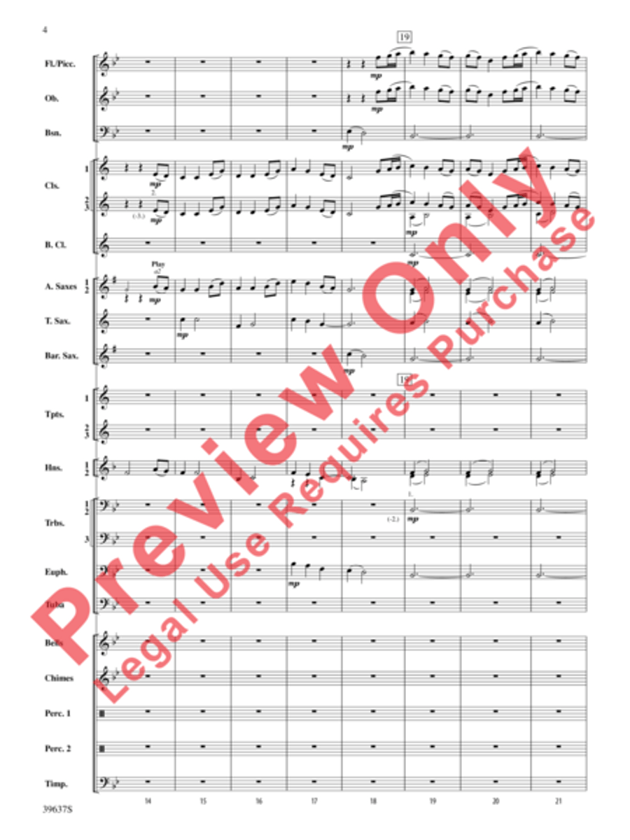 A Blessed Hymn Concert Band scores gallery preview page 5