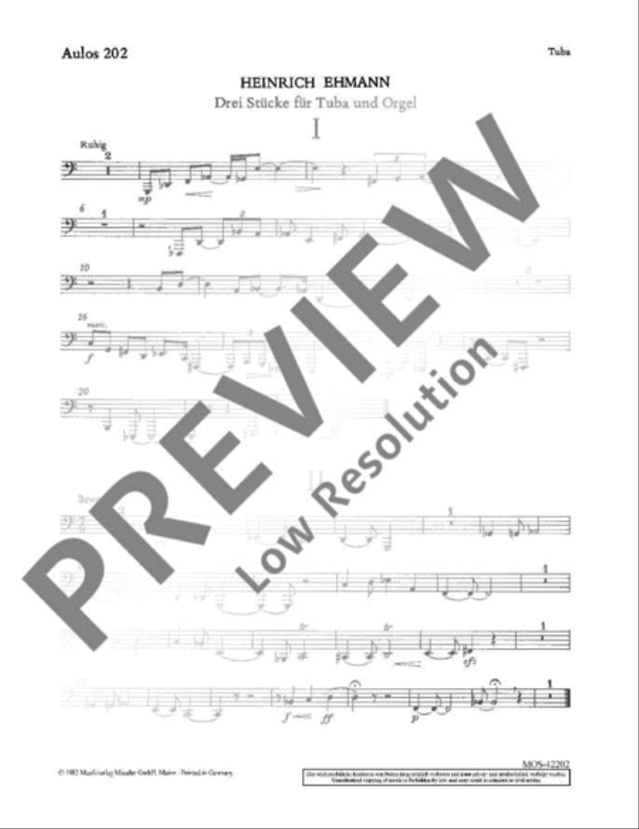 Three pieces Tuba scores gallery preview page 13
