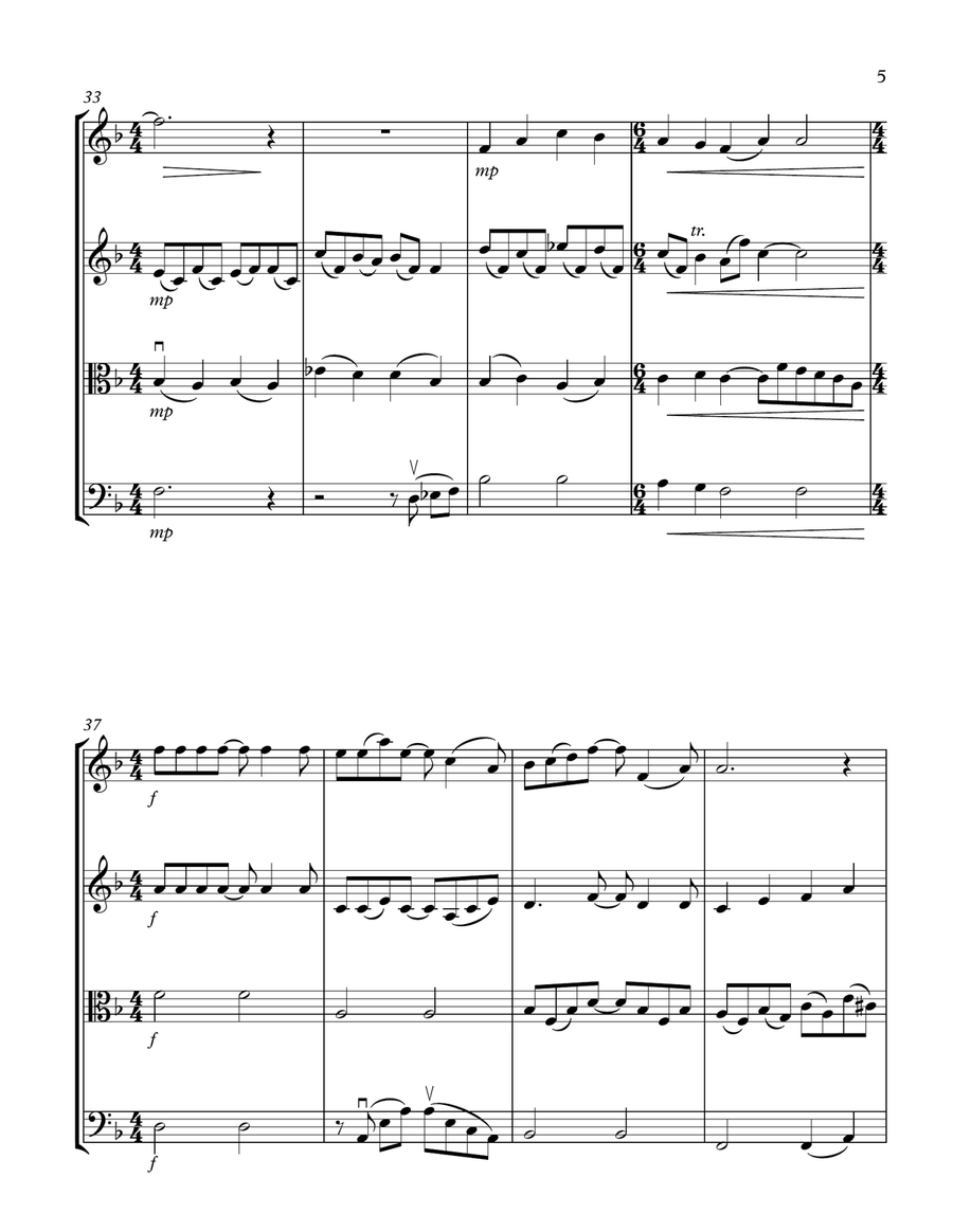 Love Of My Life String Quartet scores gallery preview page 5