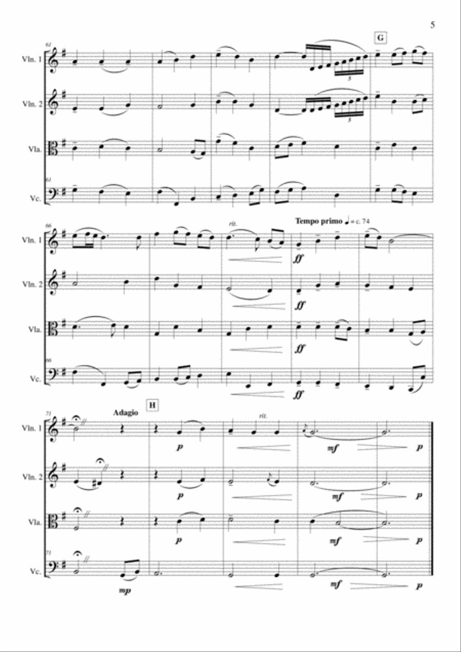 Be Thou My Vision Be Thou My Vision String Quartet scores gallery preview page 5