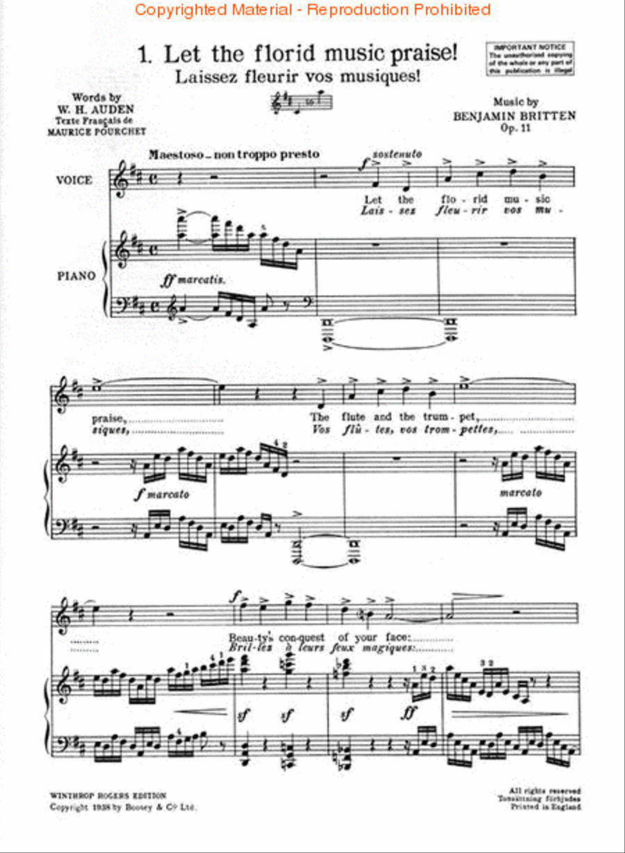On this Island, Op. 11 High Voice scores gallery preview page 2