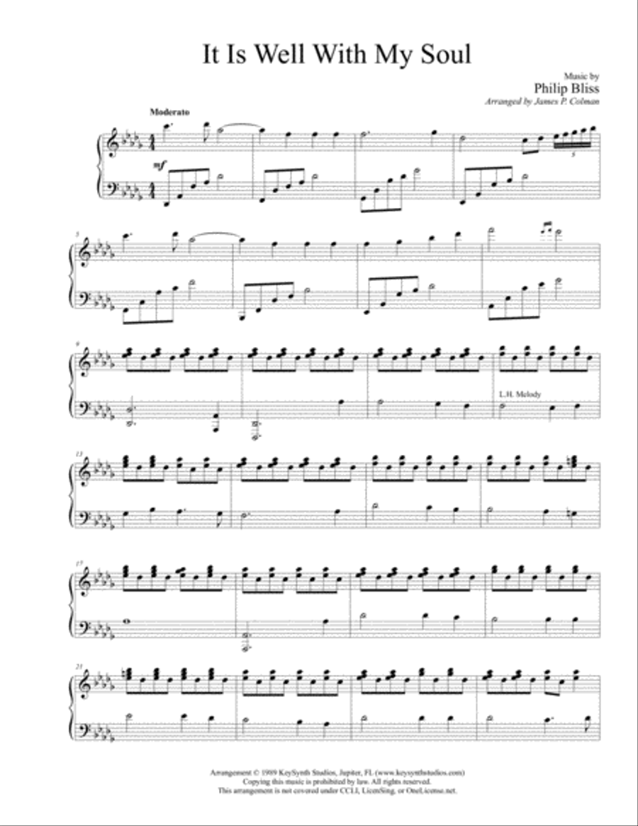 It is Well With My Soul Piano Solo scores gallery preview page 3