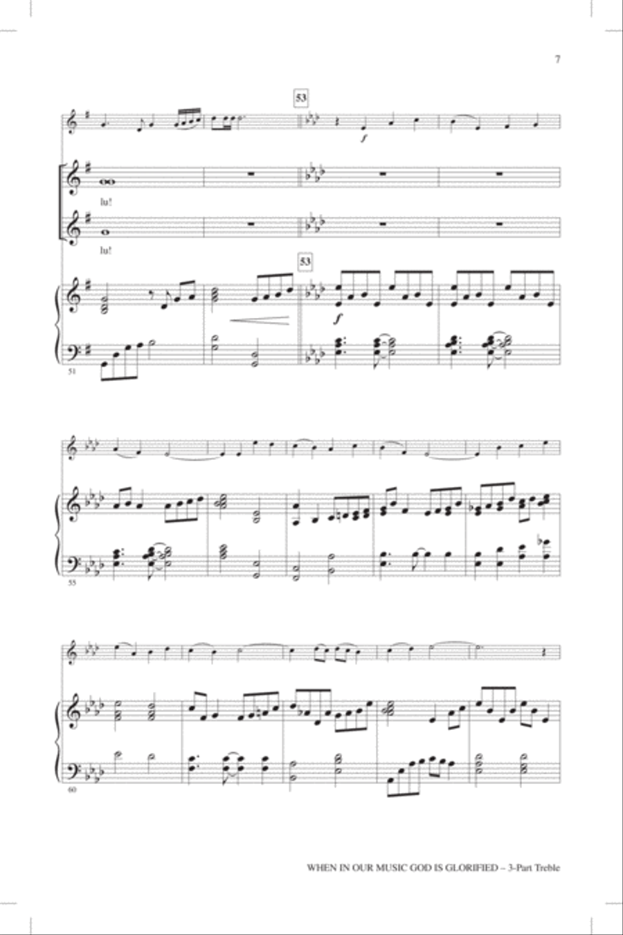 When In Our Music God Is Glorified (arr. Susan Brumfield) 3-Part scores gallery preview page 6