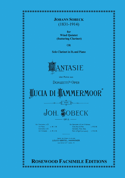 Fantasie, Op. 3 on a theme from Donizetti's Lucia di Lammermoor image number null