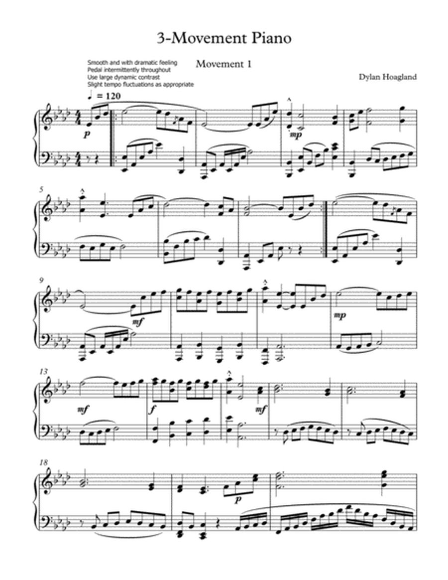 3-Movement Solo Piano Piece - Movement 1