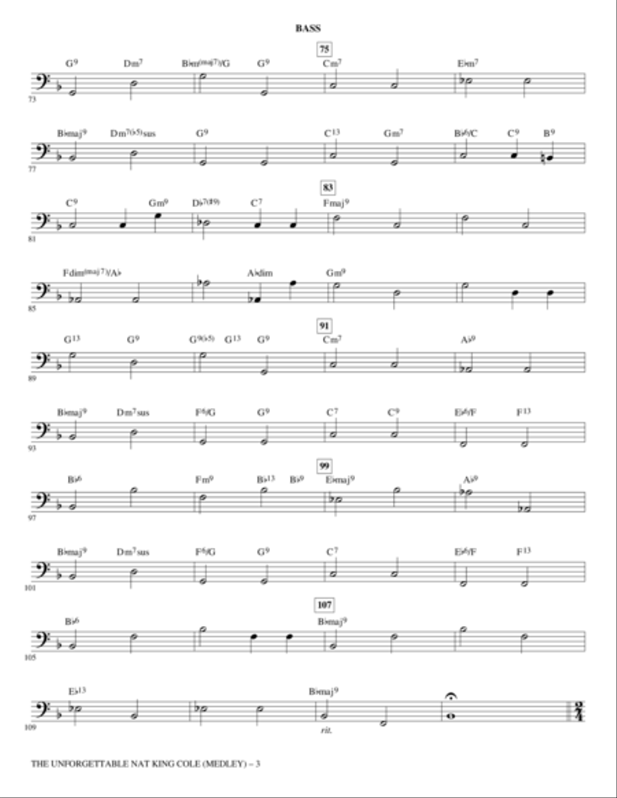 The Unforgettable Nat King Cole - Bass Choir scores gallery preview page 3