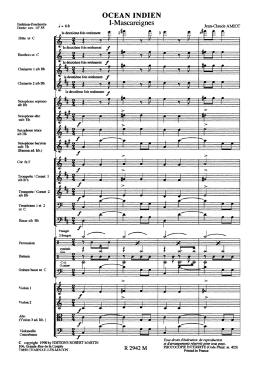 Océan indien Orchestra scores gallery preview page 2