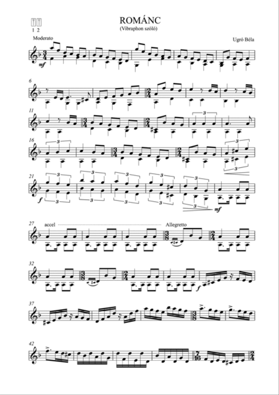 5 Songs for Vibraphone - 5 Dal Vibraphonra Vibraphone scores gallery preview page 5