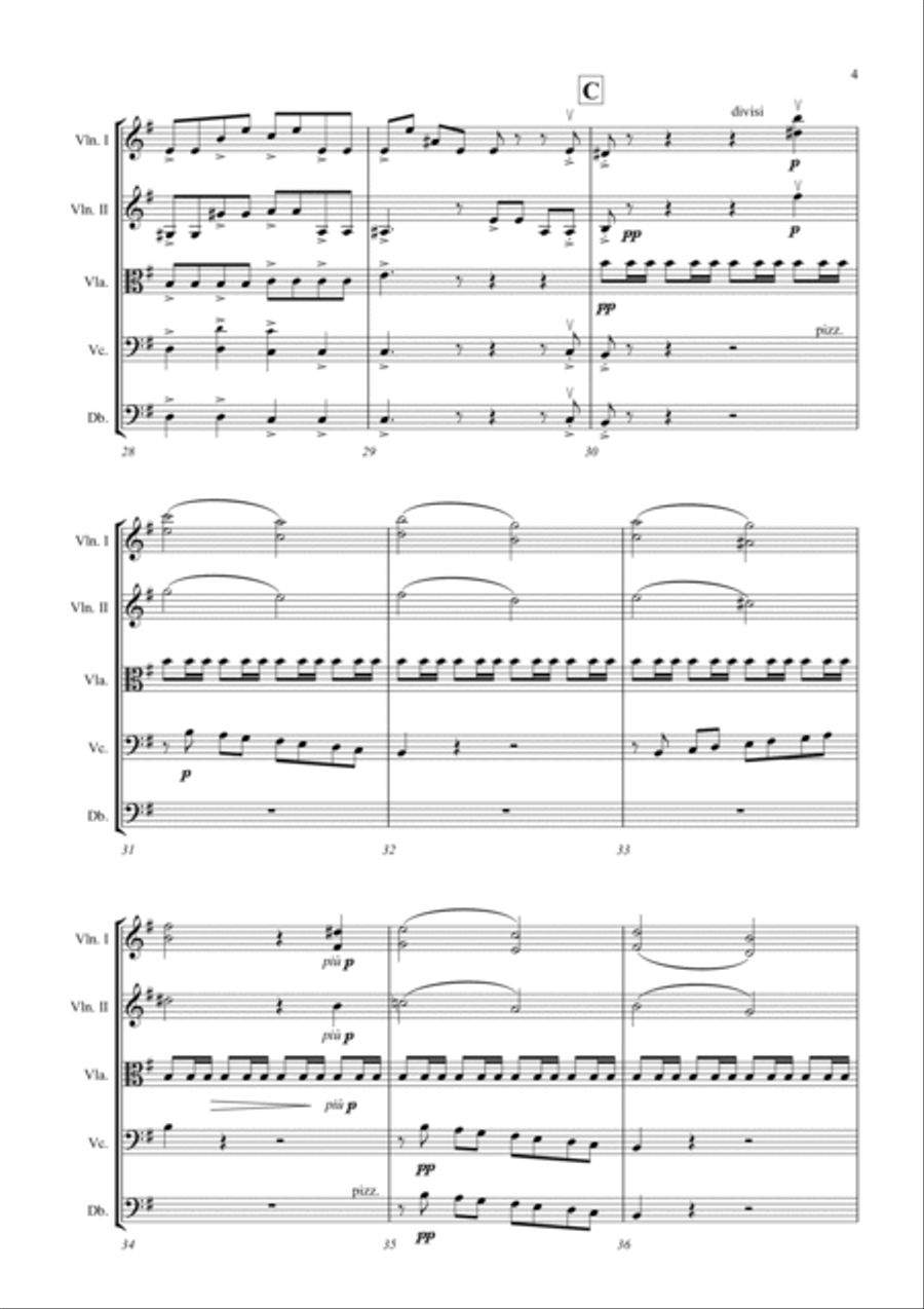 Praelude, from the Holberg Suite, by Edvard Grieg String Orchestra scores gallery preview page 4