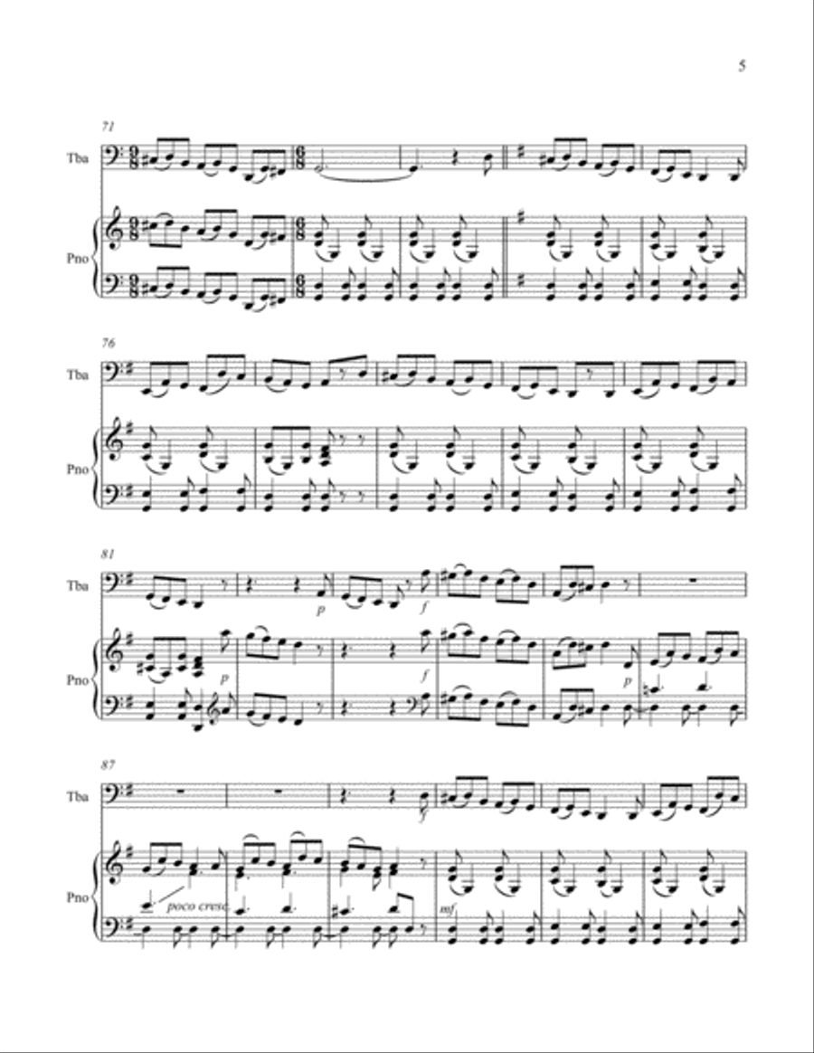 Studies in American Folk Idiom Tuba scores gallery preview page 6