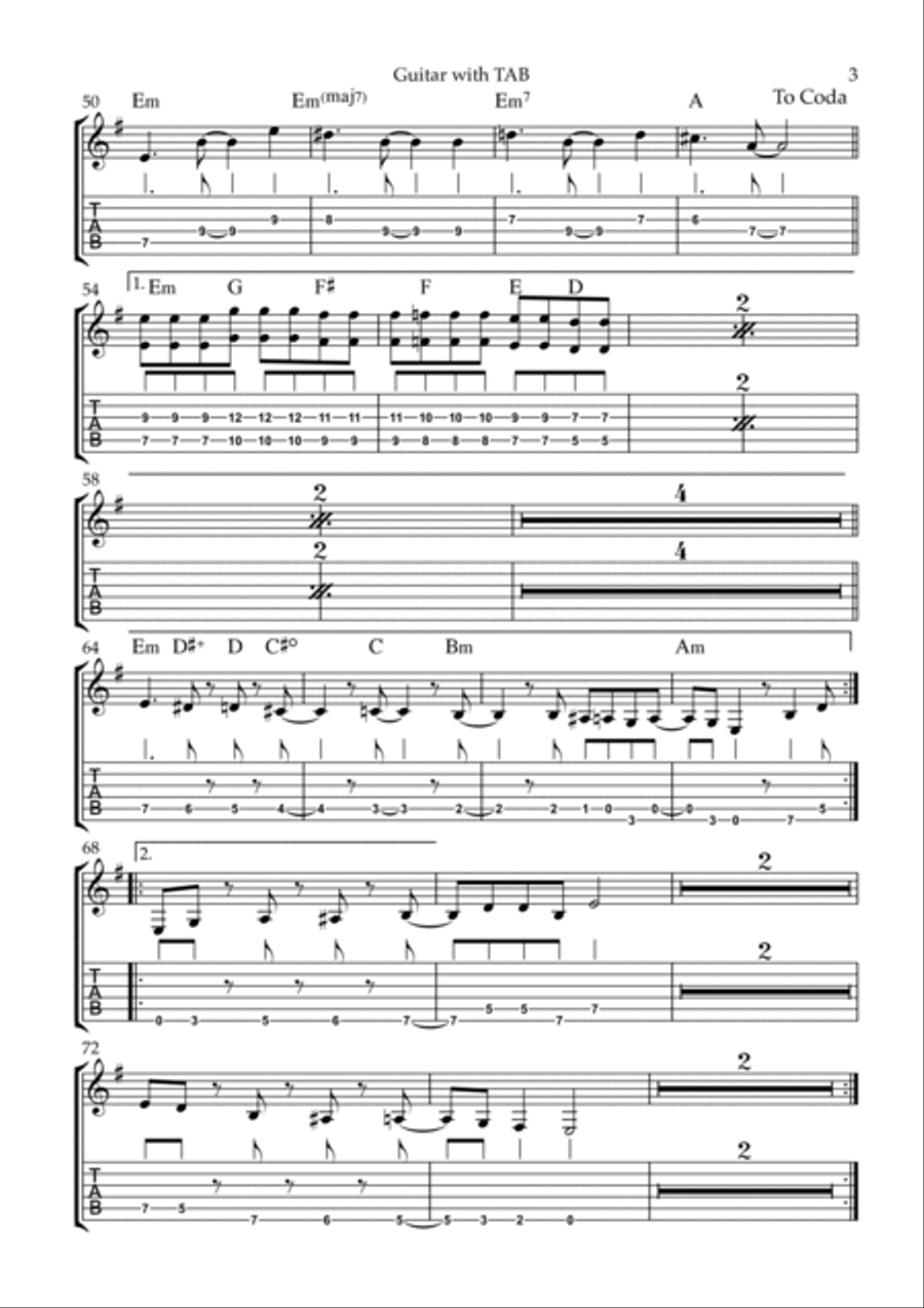 Chikaku To Kairaku No Rasen Electric Guitar scores gallery preview page 3