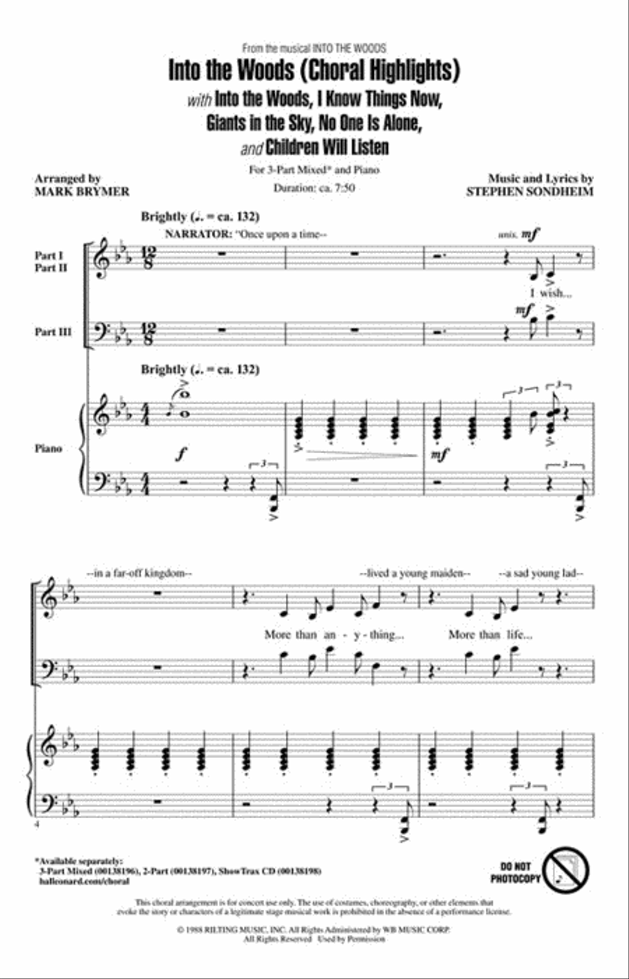 Into the Woods - ShowTrax CD Choir scores gallery preview page 2