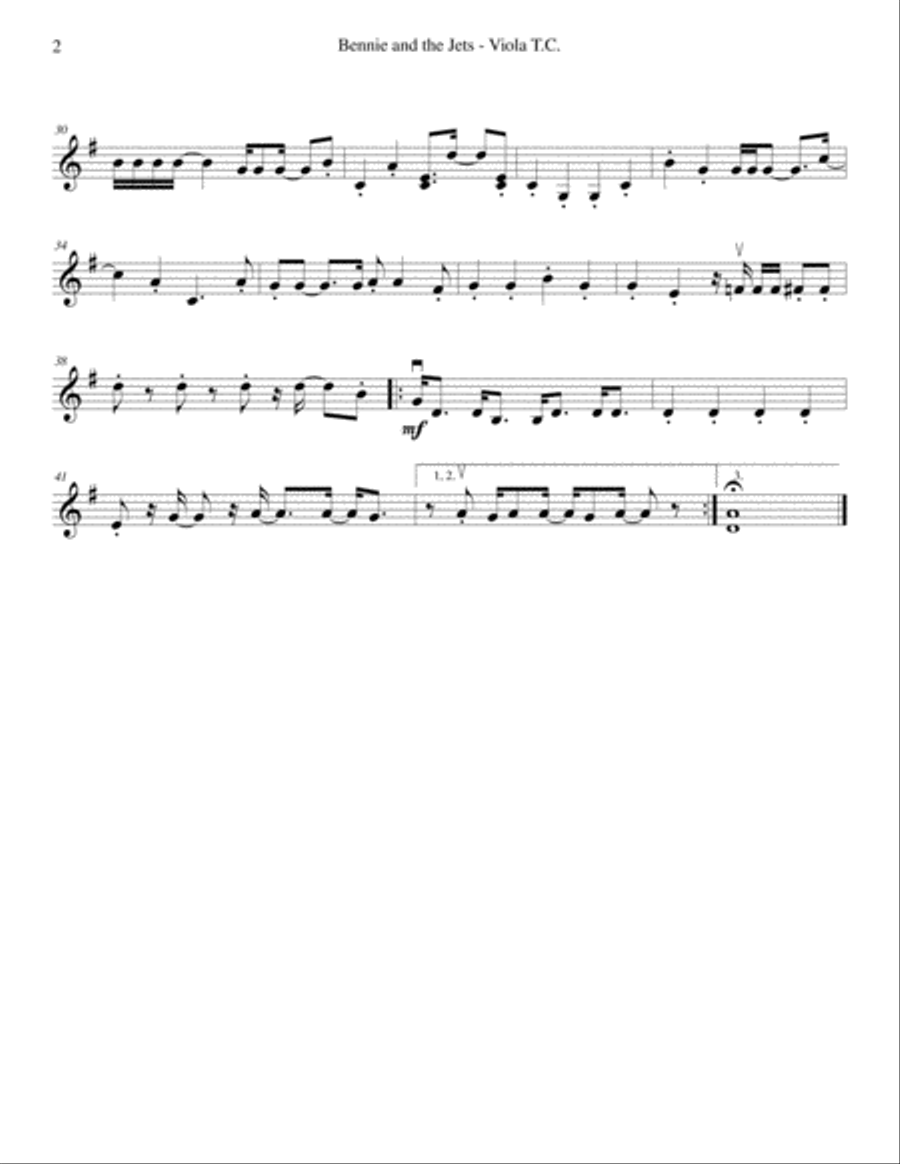 Bennie And The Jets String Quartet scores gallery preview page 6