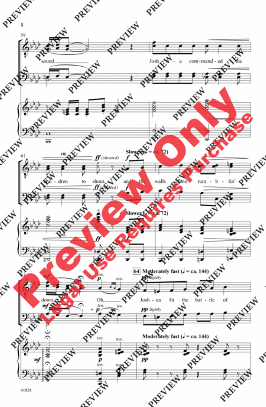 Battle of Jericho Battle of Jericho Men's Choir scores gallery preview page 8