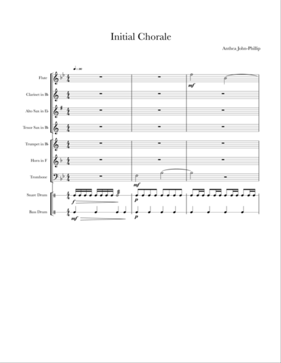 Initial Chorale Concert Band scores gallery preview page 1