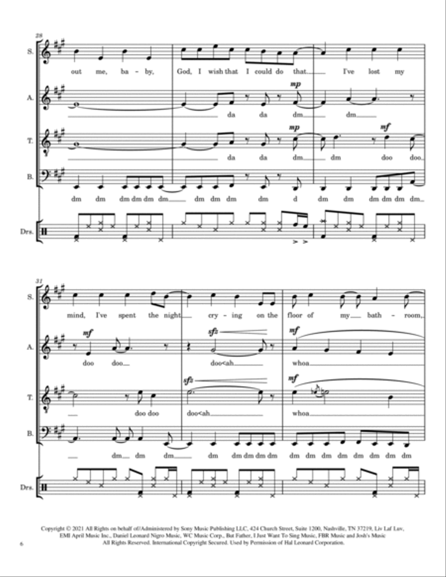 Good 4 U 4-Part scores gallery preview page 6