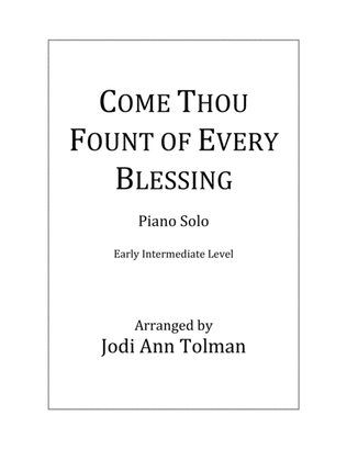 Come Thou Fount of Every Blessing, Piano Solo