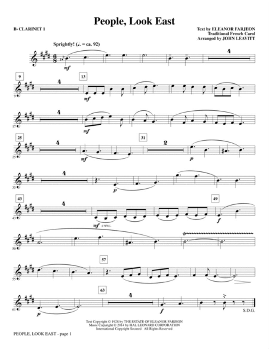 What Sweeter Music (A Cantata For Christmas) - Bb/A Clarinet 1 Choir scores gallery preview page 2