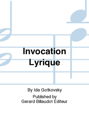 Book cover for Invocation Lyrique