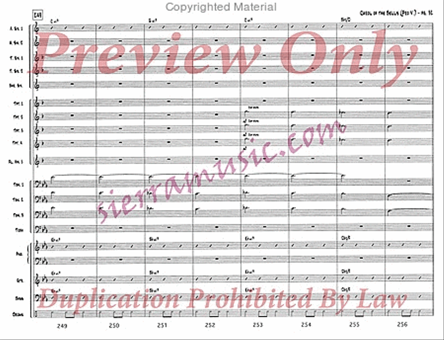 Carol of the Bells (pro) Jazz Ensemble scores gallery preview page 33