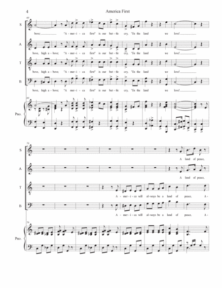 America First (SATB Divisi) image number null