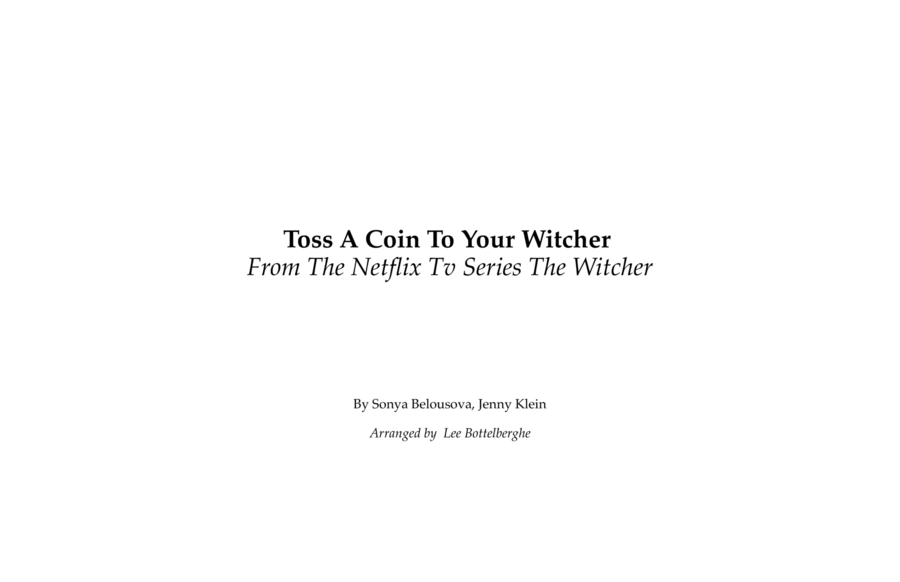 Toss A Coin To Your Witcher Marching Band scores gallery preview page 1