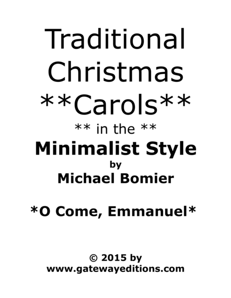 O Come, O Come, Emmanuel from Traditional Christmas Carols in the Minimalist Style image number null
