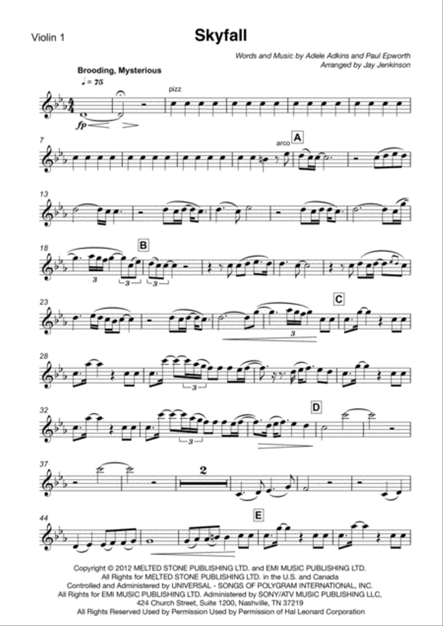 Skyfall String Quartet scores gallery preview page 2
