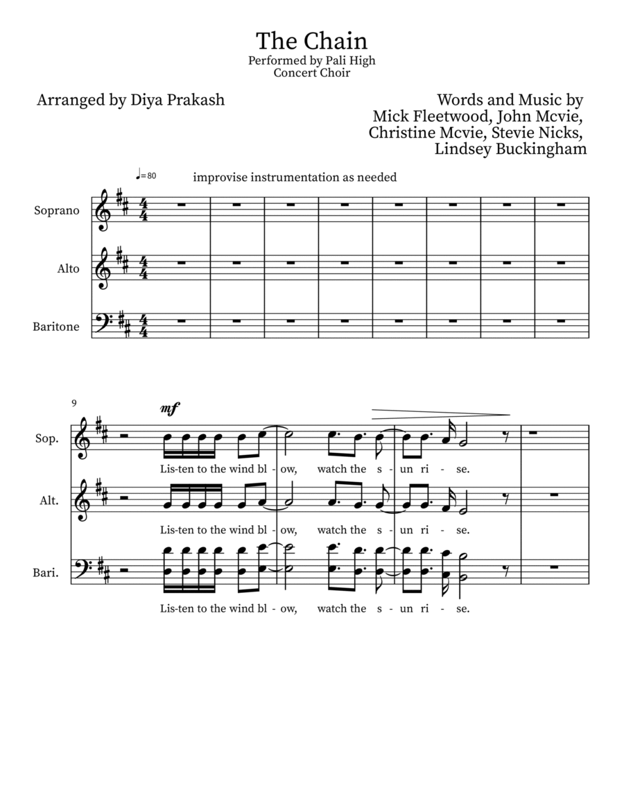 The Chain 3-Part scores gallery preview page 1