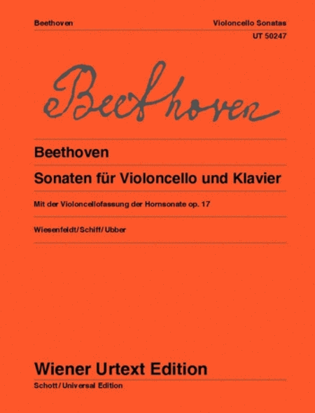 Beethoven : Sonaten fur violoncello und klavier