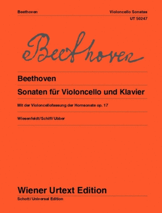 Book cover for Sonaten fur violoncello und klavier