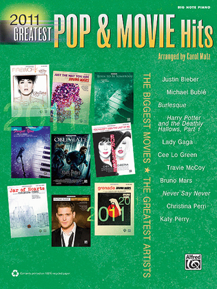 Book cover for 2011 Greatest Pop & Movie Hits
