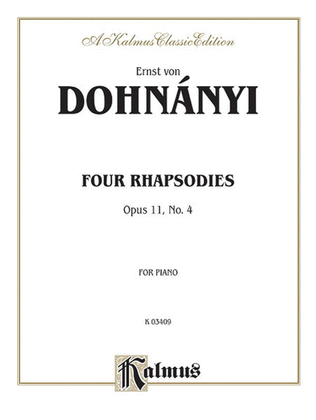Book cover for Rhapsody, Op. 11/4
