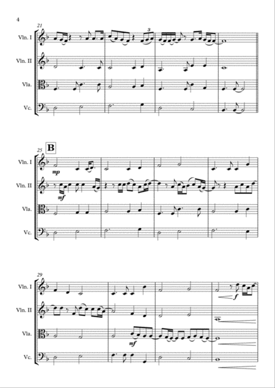 Burning Burning String Quartet scores gallery preview page 4