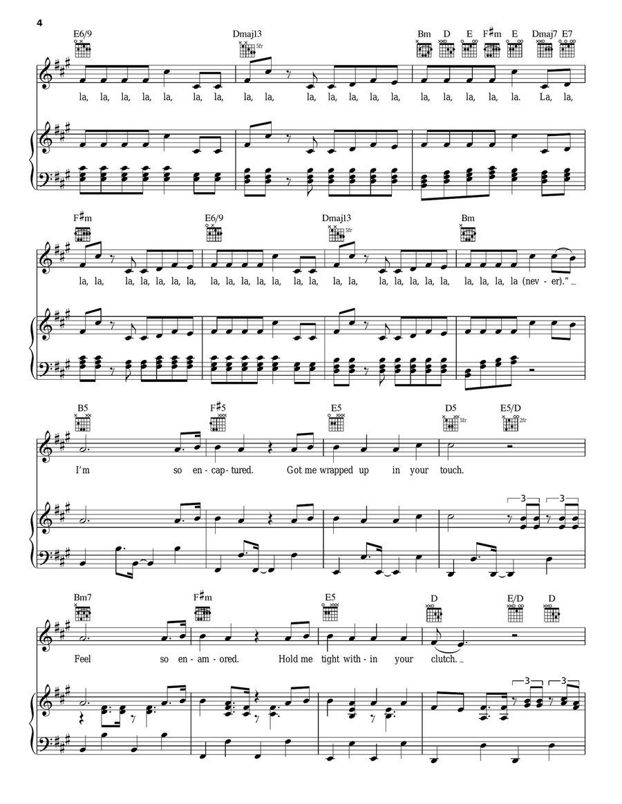 La La Latch A Cappella scores gallery preview page 4