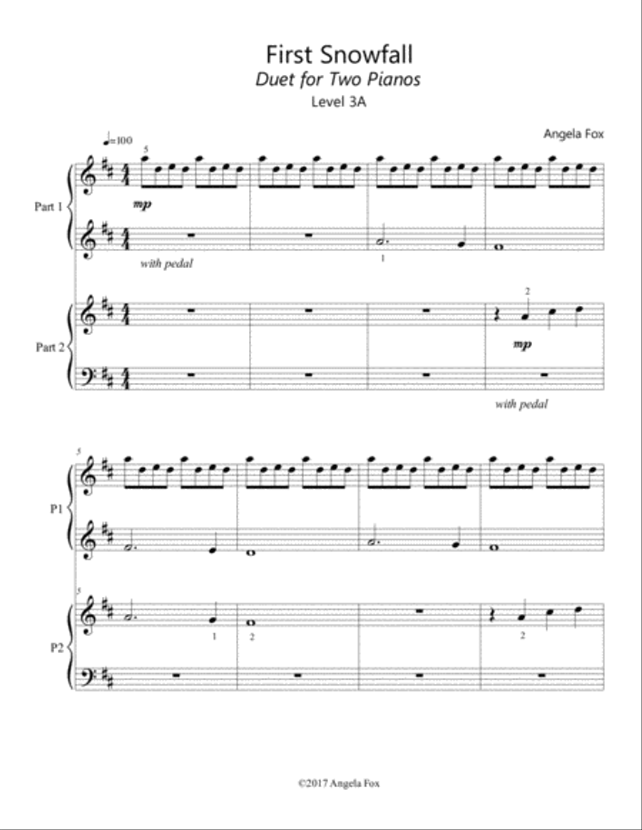 First Snowfall Piano Method scores gallery preview page 2