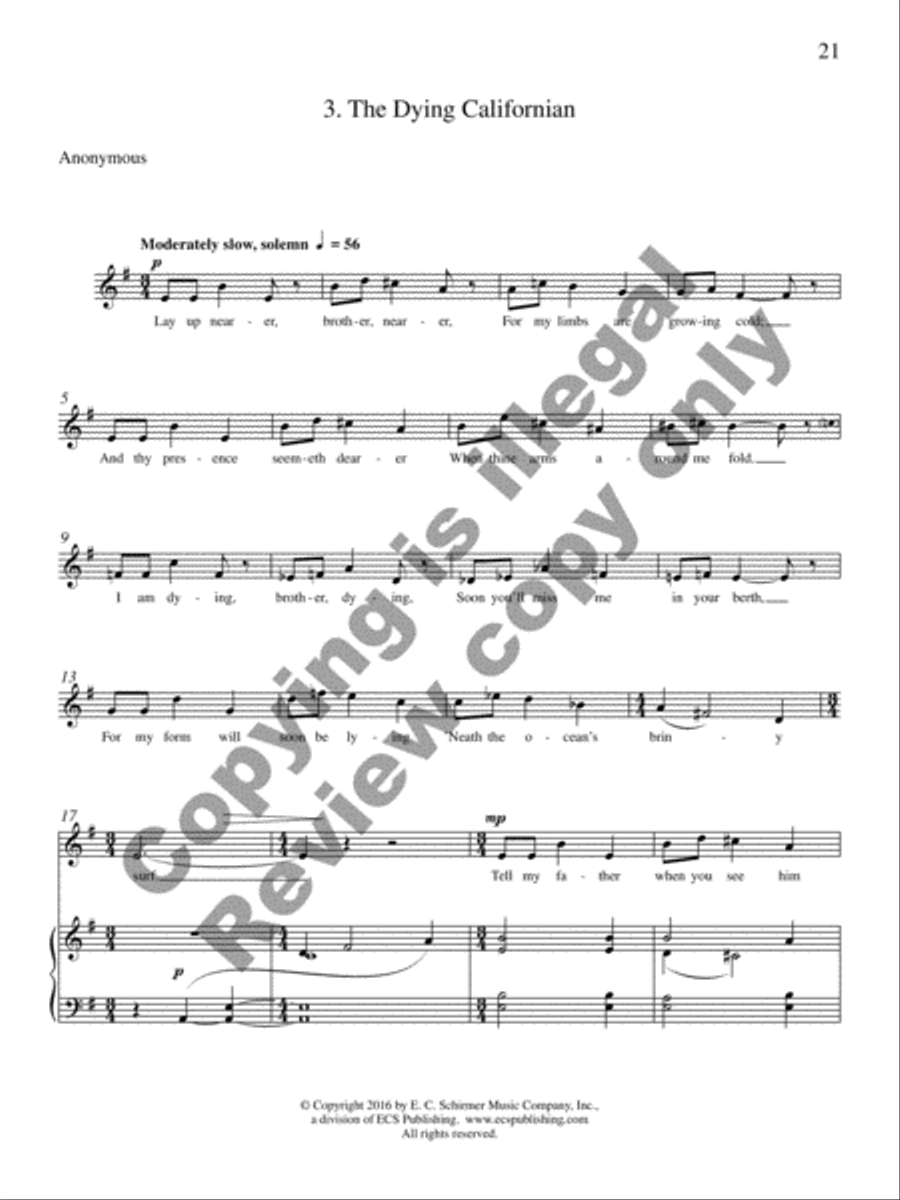 American Death Ballads (Piano/Vocal Score) High Voice scores gallery preview page 15