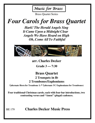 Book cover for Four Carols for Brass Quartet