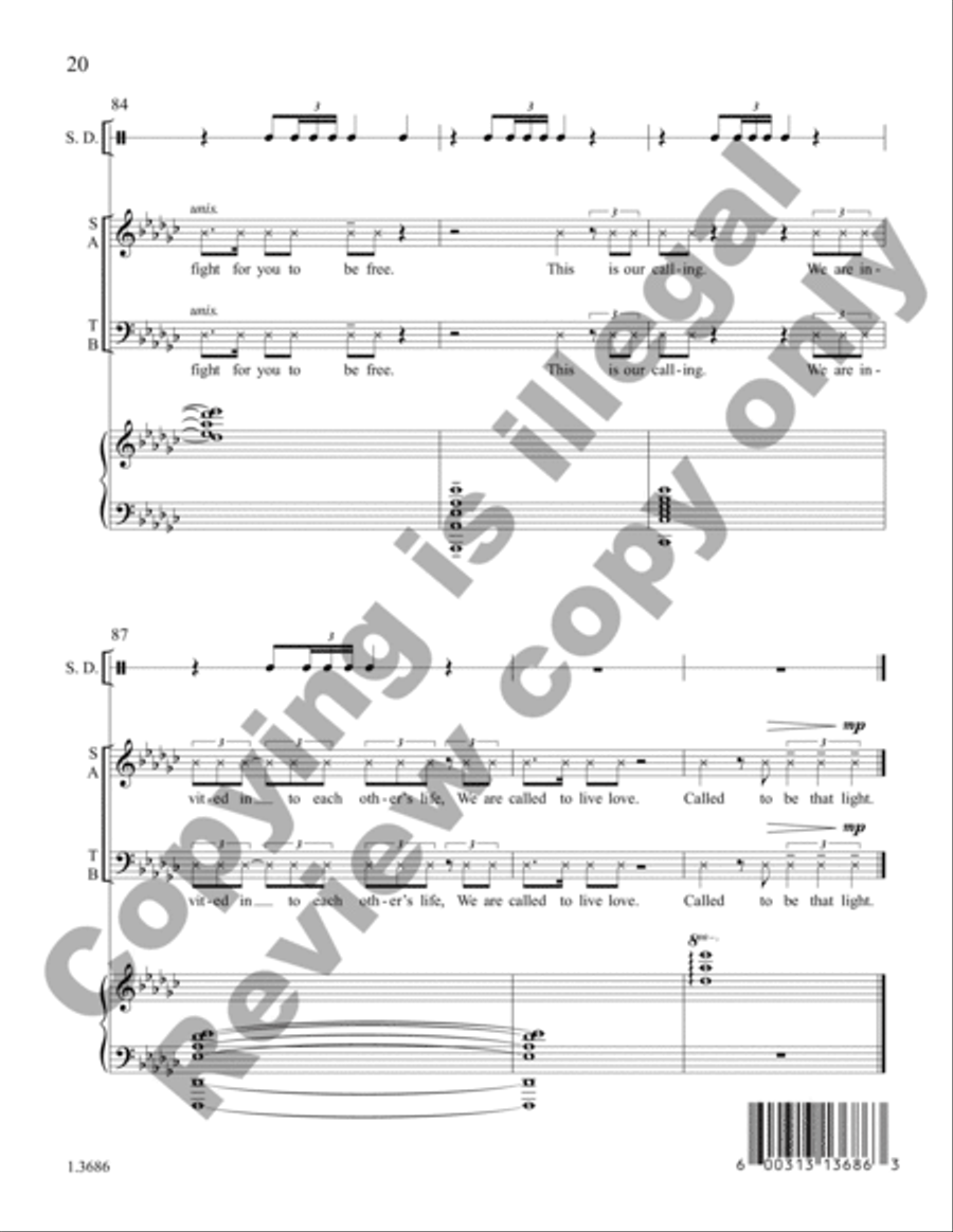 Light Transforms the Darkness (Choral Score)